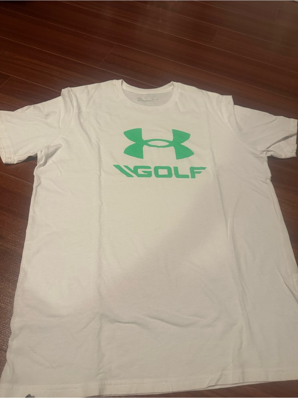 Under Armour White Short-Sleeve Tee with Green iGolf Logo
